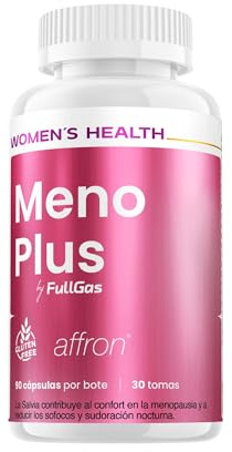 FullGas MenoPlus para Menopausia con Salvia, Trébol Rojo y Cimicífuga | Cápsulas | 90 Unidades