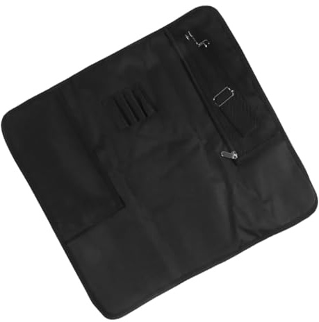 ibasenice Étui à Couteaux Cuisine Portable en Tissu Oxford Noir, Design Multifonctionnel avec Sangle Réglable, pour Camping et Voyage