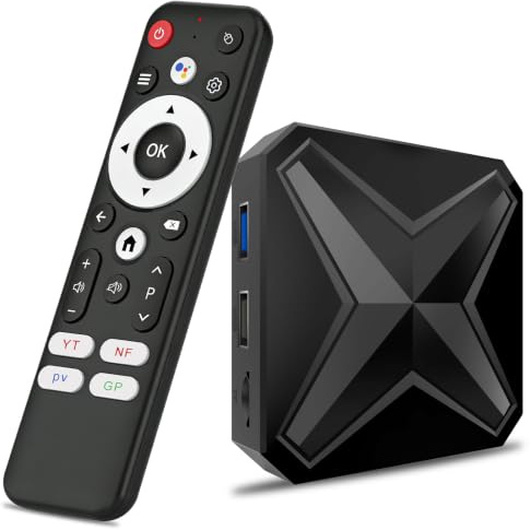 Boitier Android TV, LEFFOT 4K UHD Android 14 TV Box 2026, 2Go RAM 16Go ROM | Boitier IP-TV pour Streaming, Contrôle Vocal, 2.4G & 5.8G WiFi 6, BT 5.4, 100M Ethernet, USB 3.0, RK3518 Quad Core Cores-A53