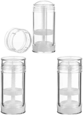 ibasenice Lot de 3 Tubes de Soin des Lèvres Rechargeables de 15g avec Couvercle, Étanchéité Optimale et Nettoyage Facile, pour Maison et Voyage