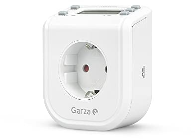 Garza - Enchufe Temporizador Programador Digital, Programable 24 Horas/7 días, 8 programas, Protección Infantil (Digital Mini)