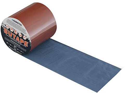 Parotec BuTape Bande d'étanchéité Aluminium Butyle 75 mm x 10m Rouge Brique | Réparation Toiture – Imperméable, Résistante aux UV et Intempéries, Forte Adhérence – 7 Couleurs