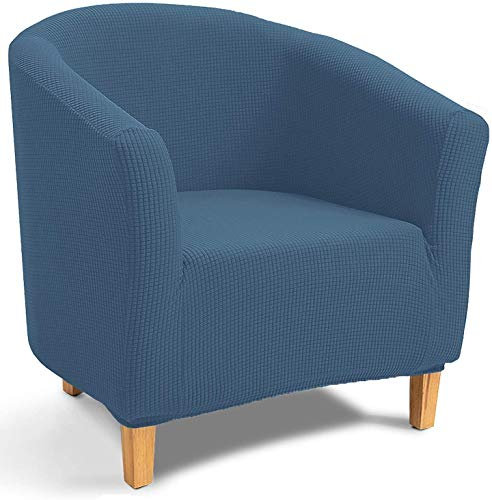 TIANSHU Sesselschoner Elastisch Sesselüberwurf, Modern Club Chair Stretch Sesselhusse, Universal Sofabezug für Einzelsofa, Bezug für Clubsessel (Denim Blue)
