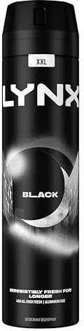 Lynx XXL Black 48 hours of odour-busting zinc tech Aerosol Bodyspray deodorant 250 ml