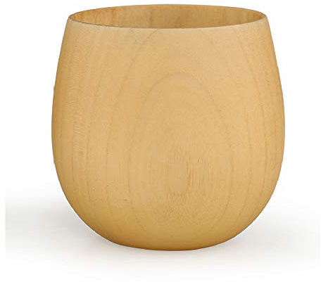 VOANZO Jujube Tasse en Bois Tasses à thé en Bois pour café Bière Thé Jus de Lait Voyage Vaisselle Boisson Japon Cuisine Bar Fournitures (Kaki)