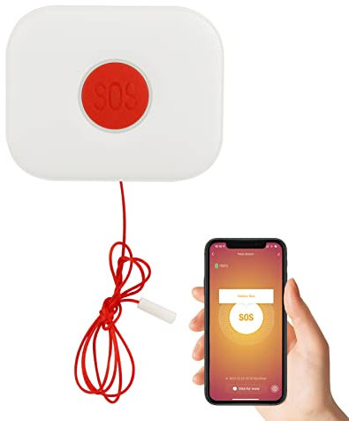 Wolf Guard TUYA Pulsante di emergenza SOS WiFi con cavo di trazione, per amico anziano disabile bambino, sistema di allarme sanitario Smartlife APP promemoria remoto