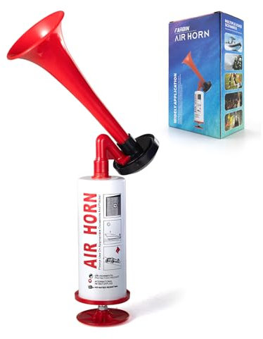 Luftdruck-Fanfare Air Horn Extrem Laut, Hupen Gas Tröte FARBIN Pump Signalhorn, Gashupe Lufthorn Handball, Signal Horn für fussball Fanfare Druckluft