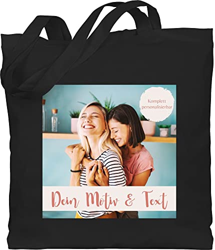 Geschenk mit Namen personalisiert by Shirtracer - Baumwolltasche - eigenem - Eigenes Foto I Eigenes Bild