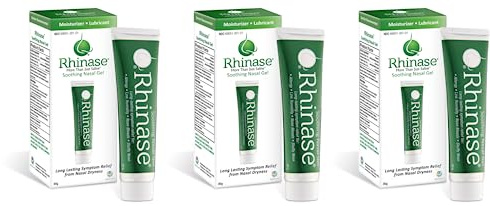 Rhinase Saline Nasal Gel 3 Pack - 1 oz Each - Allergy - Nosebleed - Low Humidity. Great Way to Prevent nosebleeds Caused by Nasal Dryness