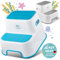 wee whale Tritthocker Kinder 2 Stufen [rutschfeste OBERFLÄCHE] - Hocker Kinder mit pädagogischem Mehrwert - Kinderhocker Badezimmer, Kindertritt für Waschbecken, Badhocker Kinder (Grau)