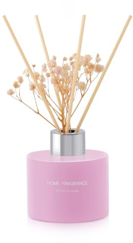 L'odeur Vill Diffusore Profumatore per Ambienti con 6 Bastoncini di fragranza, 4.06 oz (120ml) Gelsomino Lily, essenziale di fragranzaper casa per la Camera da Letto, Ufficio,Bagno decorazione.