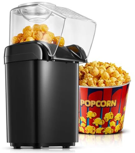 SKUBIS Household Electric Popcorn Machine, Blower Mini, Corn Popping Machine, Electric Corn Popping Machine, 1200W,Black