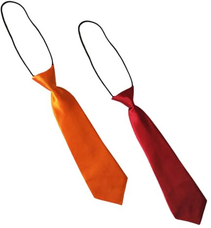 DHSBGWSX 2 Stück Kleine Kinderkrawatte, Schulaufführungskrawatte, Hochzeit, Partykrawatte, Elastische Jungen- Und Mädchenkrawatte, Formelle Krawatte