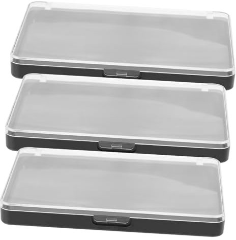LALADEFIEE 3stücke Leere Magnetische Lidschattenpalette Transparenter Deckel Make-up Behälter Lidschattenhalter Organizer Lidschattenpaletten-etui