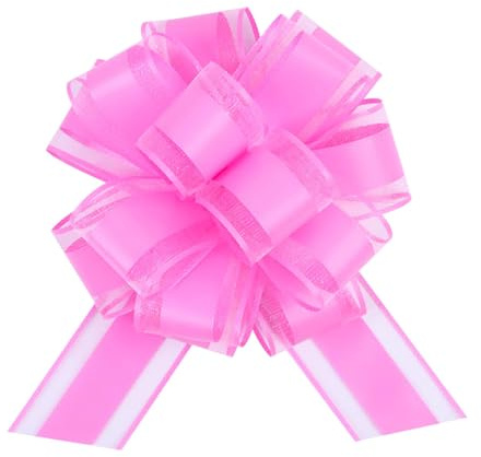 Lilbitty 5 Stück Geschenk Schleife, Große Schleife Riesen Schleife Geschenk. Große Pull Bow für Auto Dekor Hochzeit New Houses Party Feier Geschenkschleife Tüten,Hellrosa