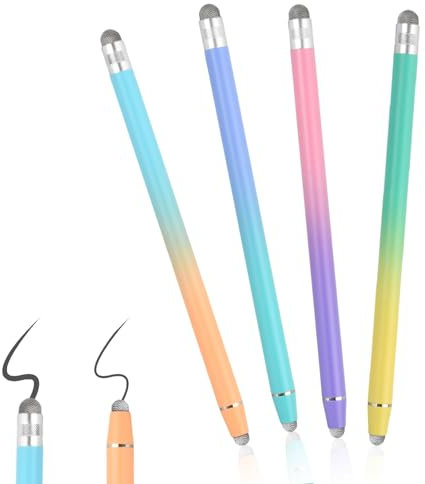 Stylet pour écran tactile 2 en 1, stylet capacitif, haute sensibilité, stylet universel pour toutes les tablettes/smartphones, compatible avec Android/iOS