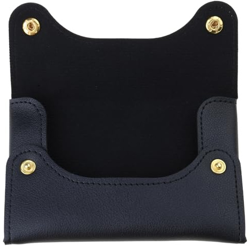 Práctica bolsa de almacenamiento de pañuelos de bolsillo dispensador de pañuelos bolsas de cuero PU portátiles para almacenamiento higiénico