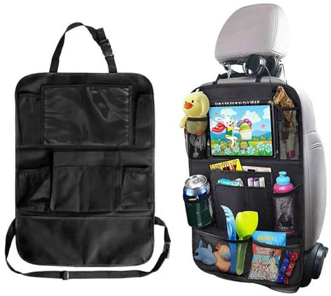 YCHYAN Autositz Organizer, Oxford Stoff Rückenlehnenschutz Auto Kinder, Wasserfest Auto Organizer Rücksitz, mit 9 Taschen, Hält Tablets, Computer, Geeignet für die Meisten Auto Rückenlehnen