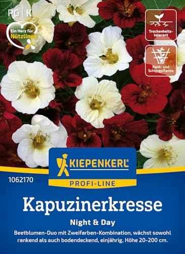 Kiepenkerl Kapuzinerkresse Night & Day 1062170, Blumensaat | Beetblumen- Duo mit Zweifarben- Kombinationen, Blumenwiese