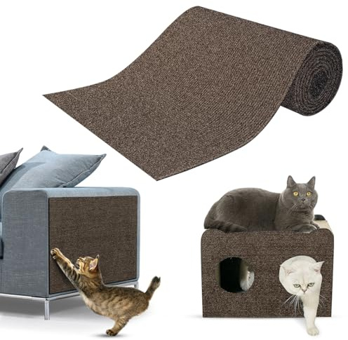 Kratzbaum für Katzen, Sofa, Katze, Teppich, Kratzschutz, DIY, Kratzmatte, für 100 x 30 cm, Braun