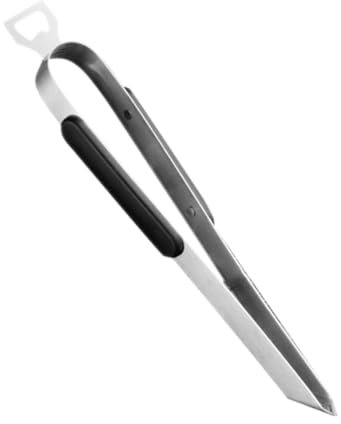 LAPYAPPE Edelstahl Grillzange Mit Flaschenöffner Multifunktionale Küchenzange Für Bbq Salate Braten Und Grillen Hitzebeständig Ergonomischer Griff Leicht Zu Reinigen