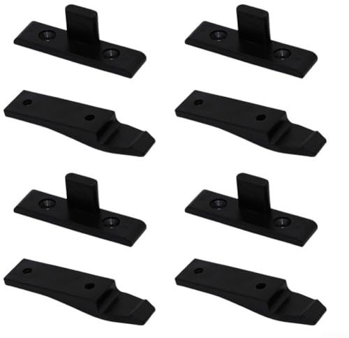 Lot de 4 paires de fixations encastrées pour montage rapide