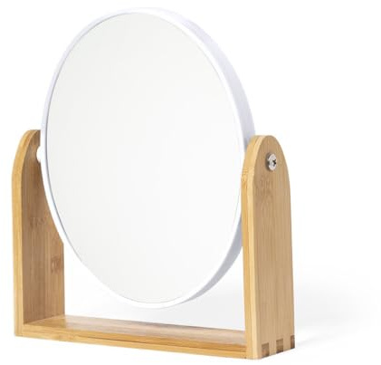 Genérico Espejo de Sobremesa Nature de Bambú con Doble Aumento