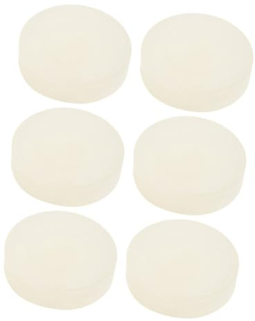 TOYANDONA PVC Eishockeypucks 6 Stück für Training und Spiel, Weiß | Leichter Kunststoff, Griffige Oberfläche, Geräuscharmes Mattfinish, Vielseitig Einsetzbar, Klassisches Design