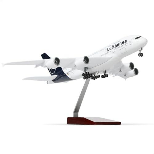 1/200 A380 för Lufthansa modellflygplan formgjutning för Airbus A380 modellflygplanssats med stativ (14 i-L) förbyggd modellflygplan för vuxna Aviation gåvor tablet kollektion display