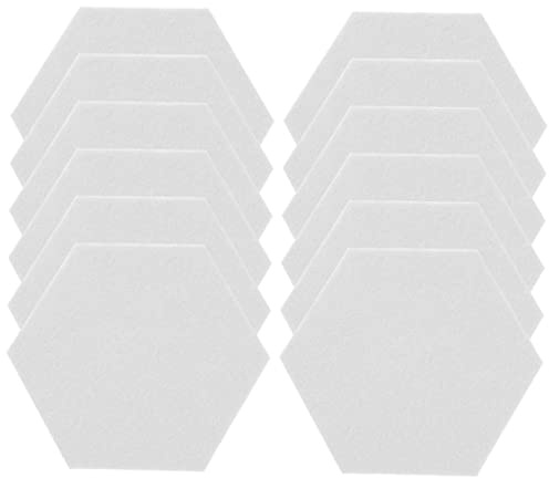 Toddmomy 12pcs Felt Wall Sticker Decorative Panel Hexagon Shape Soundproofing Material for Living Bedroom Decoration