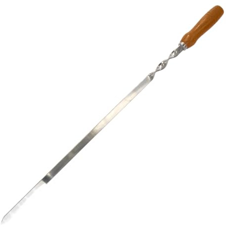 Edelstahl-Grillspieße/Adana Spieß mit Holzgriff (70cm)