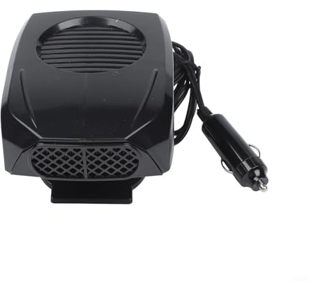 Wrenmor 12V 150W Car Heater And Fan With Windscreen Defroster 360° Rotating Base Heating And Cooling Function Overheat Protection