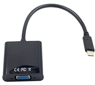 KALLORY Cable Adaptador USB- Vga 3.1 Macho Hembra 1080P Plug and Play | Plástico Negro, Transferencia Estable de Señal, sin Controladores, Compatible Portátiles, Pro