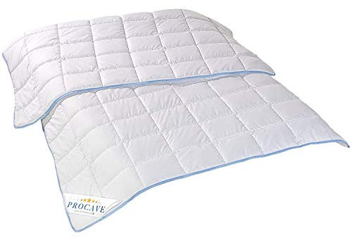 PROCAVE TopCool Qualitäts-Bettdecke für den Sommer 155x200cm, Soft-Komfort-Bettdecke, kochfeste Steppdecke, atmungsaktiv & wärmeausgleichend 100% aus Deutschland