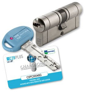 CILINDRO EUROPEO SICUREZZA MOTTURA C28 PLUS mm 62 MM 31/31 ANTIBUMPING CERTIFICATO 3 CHIAVI