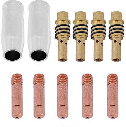 ricambi saldatrice a filo decastar + 11 pezzi Ugelli Consigli di Supporti Accessori per consumabili MIG Welder adatti per pistola torcia 15AK