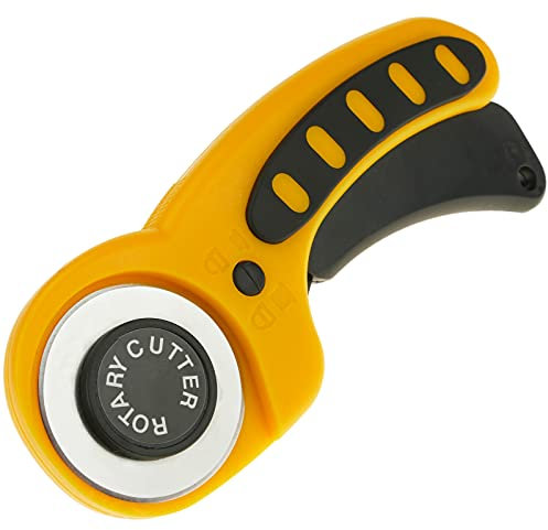 PrimeMatik - Cúter rotativo con Cuchilla Circular de 45 mm. Cortador Giratorio para Telas y Papel