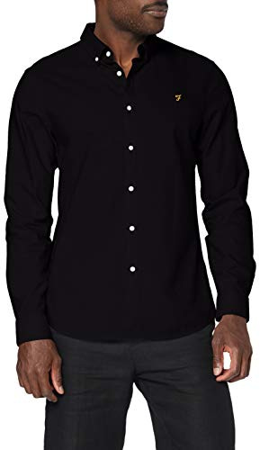 Farah Brewer Slim Fit Cotton Oxford Shirt Chemise Homme