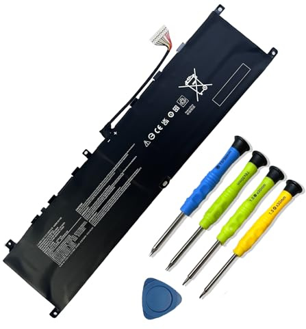 BTY-M6M 99.99Wh Laptop Battery Replacement for MSI GS66 Stealth 10SE 10SF 11UE 11UH GE66 Raider 10UG 11UG GE76 for Raider 11UE 11UG GE76 for Dragon Tiamat 11UH WS66 10TM 11UMT 11UKT for Creator 15