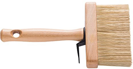 HARDY WORKING TOOLS Flächenstreicher, Terrassenstreichbürste, Größe 110mm x 30mm, Flachpinsel, Borstenlänge 56mm, Lasurpinsel, Pinsel Holzlasur, Holzpinsel, Deckenbürste, Serie 82, A0240-825611