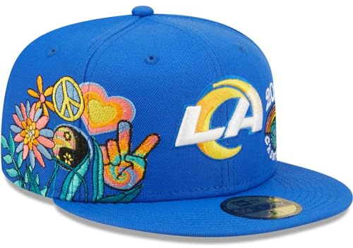 New Era Cappellino 59Fifty NFL Los Angeles RamsEra Berretto Baseball Cappello Hiphop 7 3/8 (58,7 cm) - Blu