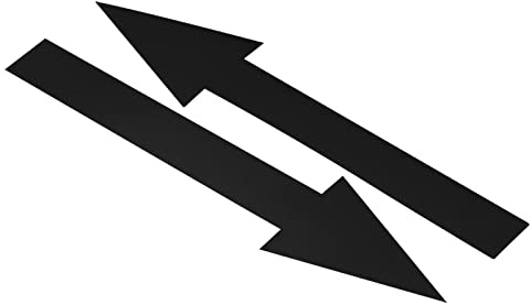 PATIKIL 8x2 Arrow Sticker, 30 Pack PVC Removable Self Adhesive Waterproof Large Arrow Sign Floor Decal Wall Marking for Road Instructions, Black