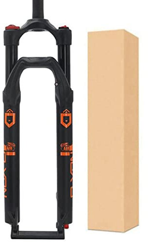 ZECHAO 120mm Federweg MTB Fahrrad Luft Vorderrad Gabel,Aluminiumlegierung Mountainbike Federgabeln 9 * 100mm Achse Mit Rebound-Einstellung Fahrrad Federgabel (Color : Black, Size : 29inch)