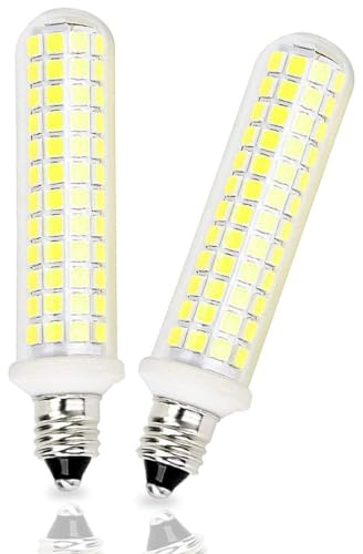 HXMLIHB JD E11 Led Bulb,100W Halogen Bulbs Equivalent,9W Dimmable,AC120V,1080LM,T3 T4 Mini Candelabra Base,E11 Bulb Daylight White 6000k,Suitable for Various Styles of Indoor Lighting（Pack of 2