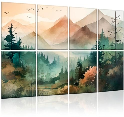8 Pack Art Acoustic Panels Soundproof Wall Panels, Decorative Sound Dampening Panels Self Adhesive Sound Absorbing Panels for Home Office Gaming Room, 48X32Inches
