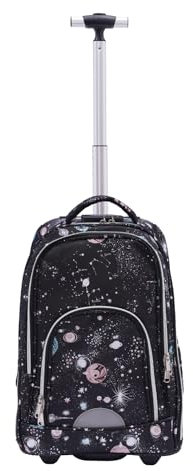Queeucaer Laptop Trolley Rucksack Business Rolling Rädern Handgepäck Groß Laptoptasche Rollkoffe Reisetasche Mit Rollen 2-Rad Tasche Backpack Schlichtes 33 * 25 * 49 描述