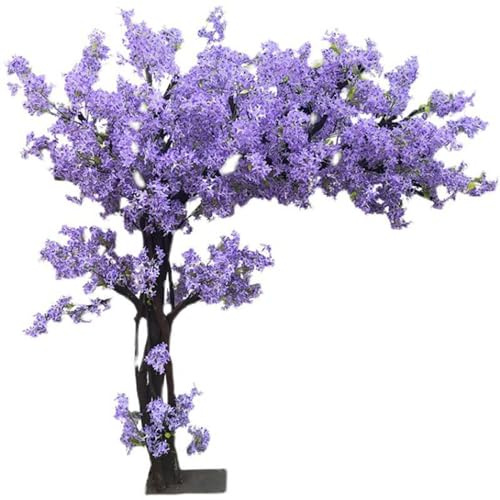 ZYLDDS Künstliche Kirschblütenbäume, handgefertigter hellviolettes Baum, Kirschblütendekor, Kirschblütenbaum, Sakura -Baum, künstliche Bonsai -Baum,1.5×1m/4.9×3.3ft