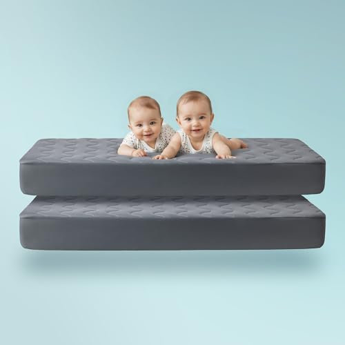 Sleep Zone Kühlender Matratzenschoner für Kinderbett, wasserdicht, gesteppt, weich, Kleinkind-Matratzenauflage, atmungsaktiver Baby-Matratzenbezug mit tiefer Tasche, maschinenwaschbar, Bettauflage