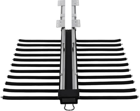 Hosenbügel Ausziehbarer Hosenhalter Multifunktionale Hosenständer Hosenaufhängung mit 22 Arme, Hosenauszug Platzsparend, Hose Rack Kleiderstange für Kleiderschrank (Schwarz)