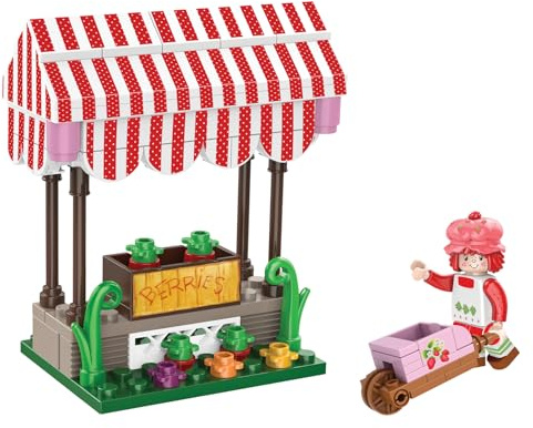 Snap & Switch Strawberry Shortcake Produce Stand Set - Buildable Toy Set with Fruit Stand Accessories for Creative Pretend Play